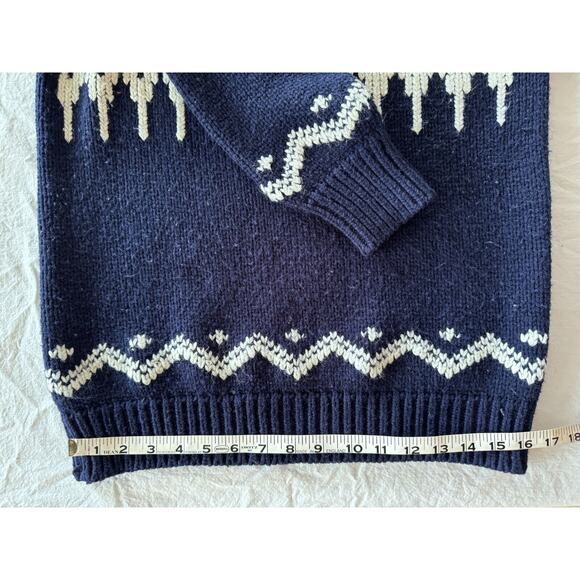 Vintage Silton Of California Nordic Fair Isle Pullover Crewneck L Large Blue - Picture 4 of 7